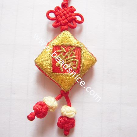 Chinese Knots, nylon cord, handmade,length 4 Inch,25.5x25.5mm,