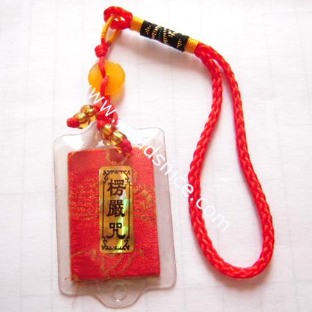 Chinese Knots, nylon cord, handmade,length 6.5 Inch,37x28mm,