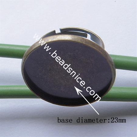 Ring base,size:6 ,lead-safe,nickel-free,round