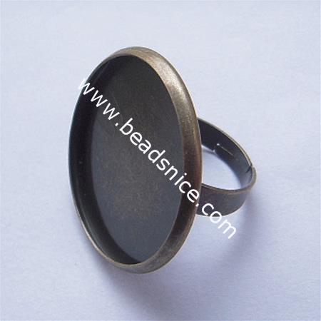 Brass Bezel Ring Settings size: 7 lead-safe nickel-free