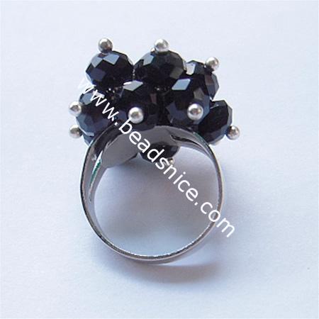 Unique rings settings,brass,size:8,flower