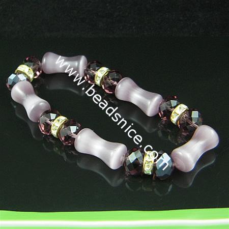 Fashion imitated   crystal glass  bracelet ,9x20mm,length 7 inch,