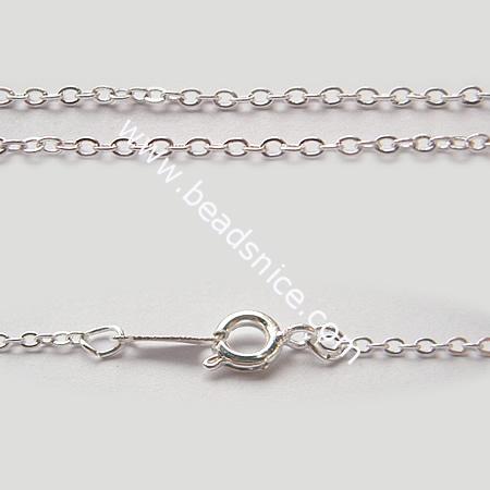 Necklace Chain with clasp,brass,clasp 10mm, 1.5mm thick,length 19 inch,nickel free,lead safe,
