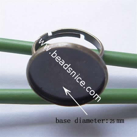Ring base,size: 6,lead-safe,nickel-free,round
