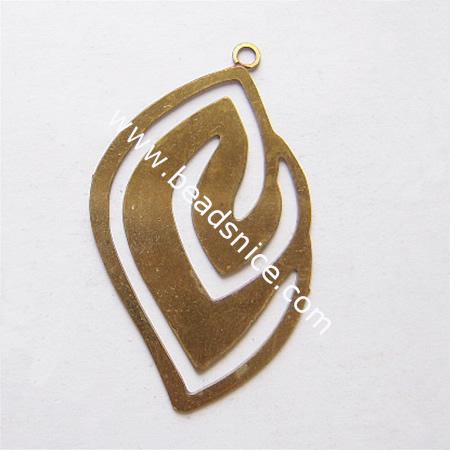 Brass net flake beading,34x20mm,hole:about 1.5mm,nickel free,lead safe,
