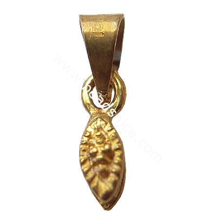 jewelry bails,pinch style,leaf,brass,many colors available,