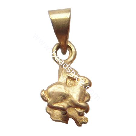 Pendant bail,pinch style,brass,animal,many colors available,