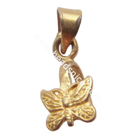 Bail, pendant,pinch style,brass,animal,many colors available,