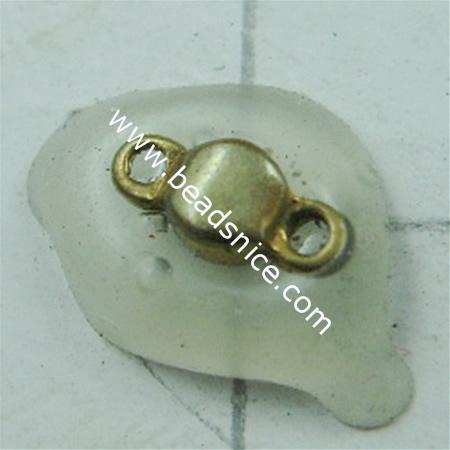 Brass connectors/link,5.5x2.5mm,hole:about 1mm,nickel free,lead safe,