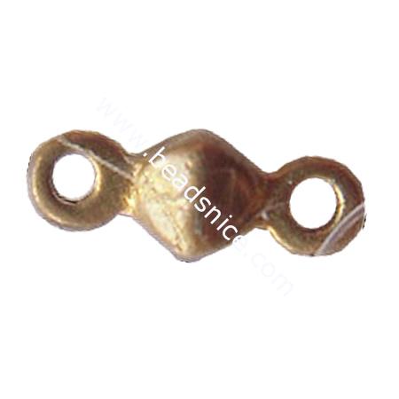 Connectors/link,brass,6x2.5mm,hole:about 1mm,nickel free,lead safe,