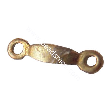 Connectors/link,brass,7.5x2mm,hole:about 1mm,nickel free,lead safe,