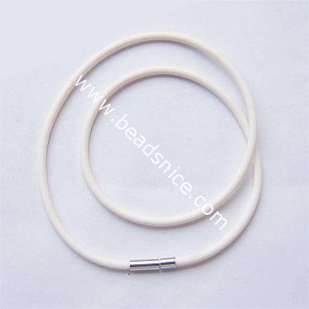 Jewelry making necklace cord, rubber loop, 3mm thick,length18.5 inch ,