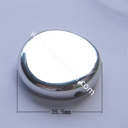 CCB cabochons, round, 35.5mm, base diameter:30mm,hole:about 2.5mm,