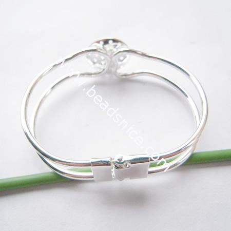 Jewelry brass bracelet,inside diameter:62x40mm,base diameter:19mm,nickel free,lead safe,