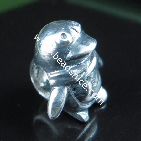 Sterling silver bali european style bead,12.5x12.5mm,hole:about 4.5mm,