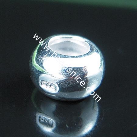 925 Sterling silver enamel charm european style bead,9x8mm,hole:approx 4mm,no ,