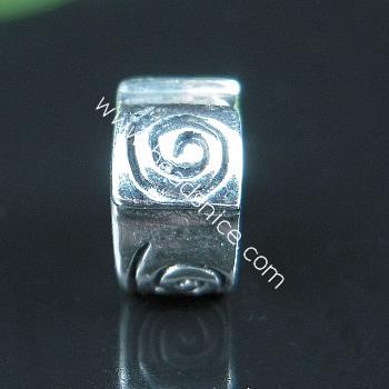 925 Sterling silver bali european style bead,5x8mm,hole:approx 4mm,no ,