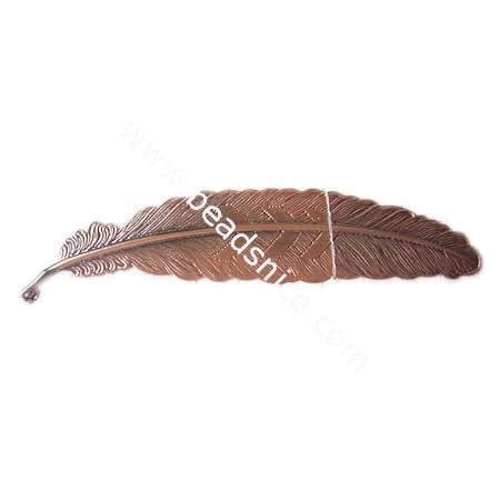Leaf Pendant,brass,lead-safe,nickel-free