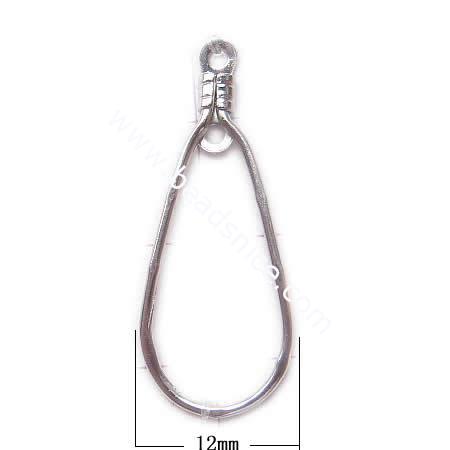 Jeweiry Brass Pendant,Nickel Free,Lead Free,31mm Long,12mm Wide，Hole:about 1mm,