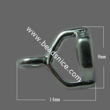 Jeweiry Brass Pendant,14x8mm,inside diameter:5mm,Nickel Free,Lead Free,