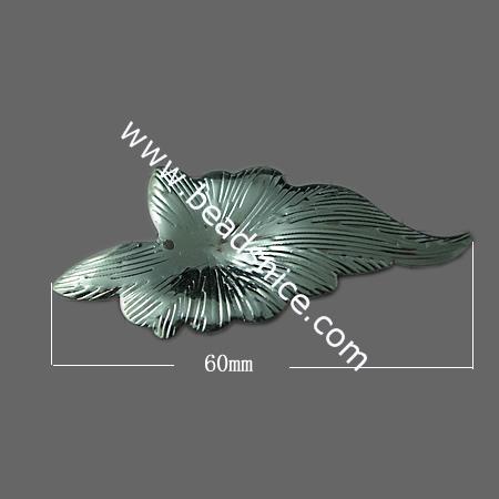 Jewelry alloy pendant,wing,Lead free,Nickel free,60x28mm,