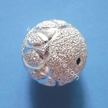 Jewelry beads 925 sterling silver stardust beads 8mm round