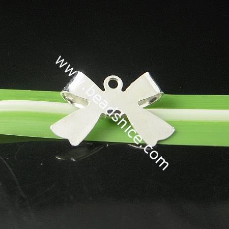 Pendant,brass, bow-knot,lead-safe,nickel-free,