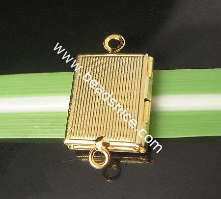 Brass Locket Photo Pendant,Base Diameter:6x10mm,Hole：about 1.5mm,Lead Safe,Nickel Free,