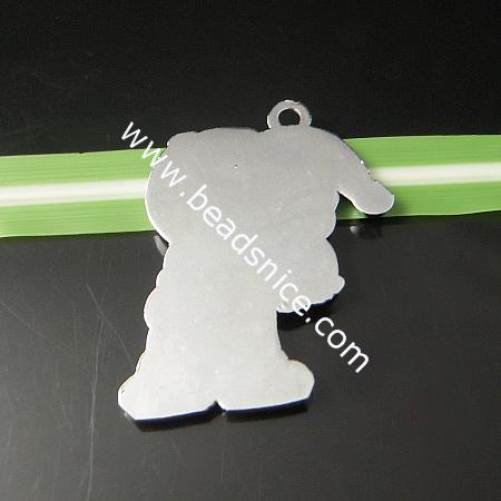Alloy Pendant,35x27mm,Hole:about 2.5mm,Lead Safe,Nickel Free,