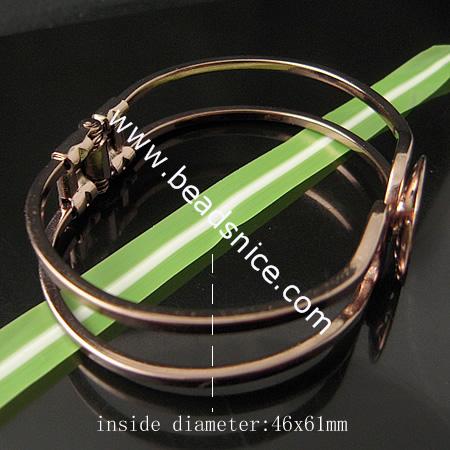 Brass bracelet,Base Diameter:20mm,Inside Diameter:46x61mm,Lead Safe,Nickel Free,