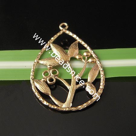 Tree pendant,brass,lead-safe,nickel-free,