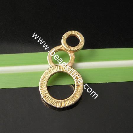 Brass Filigree Pendant,Hole:about 3.5mm&4.5mm&7mm,21x11mm,Lead-Safe ,Nickel-Free,