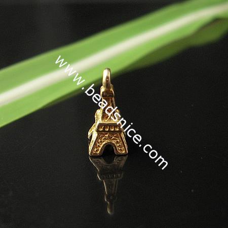 Brass Filigree Pendant,Hole:about 1mm,10x5mm,Lead-Safe ,Nickel-Free,