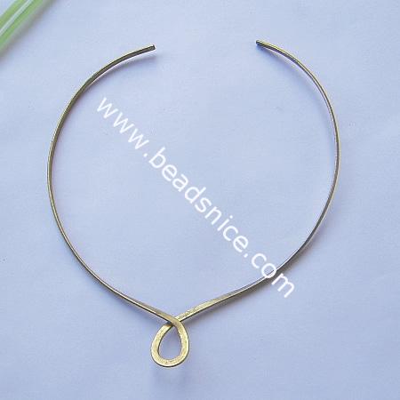 Brass necklace,3x2mm & 139x120mm,nickel free,lead safe,