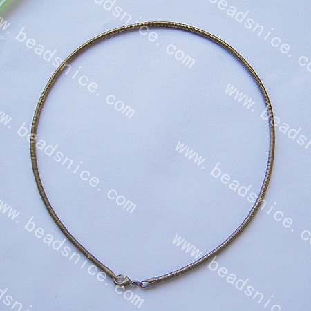 Choker necklace charms memory wire necklace chain with lobster clasp wholesale jewelry accessory brass nickel-free lead-safe
