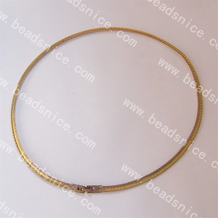 Choker necklace memory wire necklace chain with buckles wholesale jewelry findings brass nickel-free lead-safe