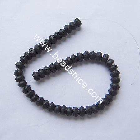 Lava Beads Natural,Rondelle,Hole:about 1.8mm,16 inch,