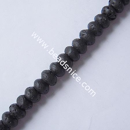 Lava Beads Natural,Rondelle,8x10mm,Hole:about 1.8mm,16 inch,