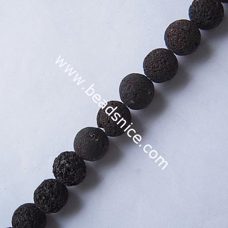 Lava Beads Natural,Round,Hole:about 1.8mm,16 inch,