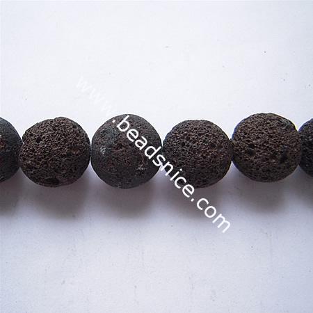 Lava Beads Natural,Round,Hole:about 1.8mm,16 inch,
