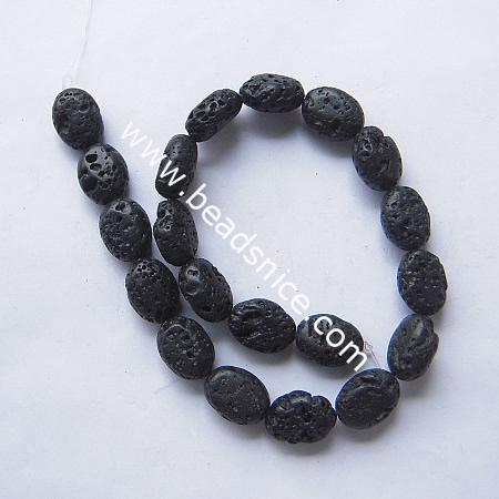 Lava Beads Natural,Oval,Hole:about 0.8mm,16 inch,