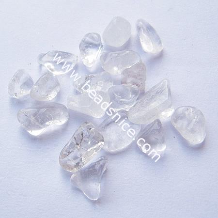 Chip Gemstone Beads, Clear Quartz Natural, no hole, 10-20mm,