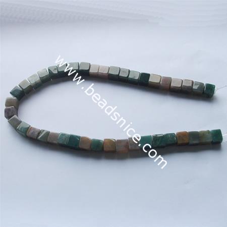 Indian agate natural ,10x10x10mm,length:16 inch,hole:approx 1mm,