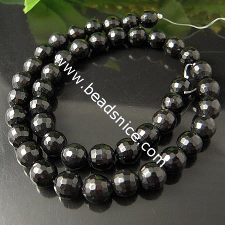 Black Agate Beads,4mm,14 inch,Hole:about 0.8mm,