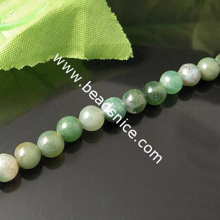 Moss Agate Beads Natural,10mm,14 inch,Hole:about 1mm,