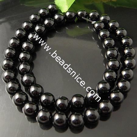 Black Agate Beads,6mm,14 inch,Hole:about 0.8mm,