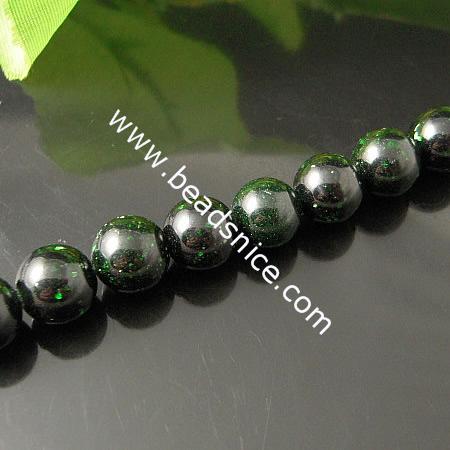 Green Sand Stone,4mm,14 inch,Hole:about 0.8mm,