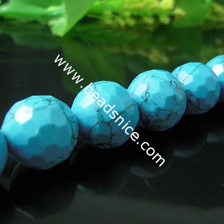 Synthetic Turquoise,10mm,14 inch,Hole:about 1mm,