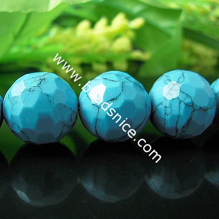 Synthetic Turquoise,6mm,14 inch,Hole:about 0.8mm,