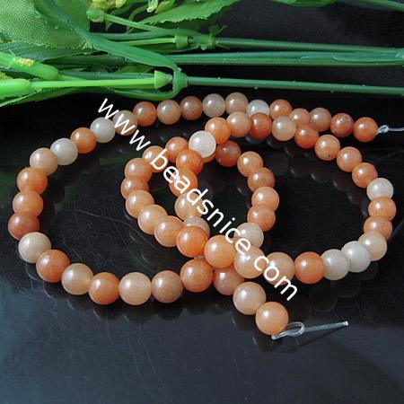 Aventurine Red Natural,8mm,16 inch,Hole:about 1mm,
